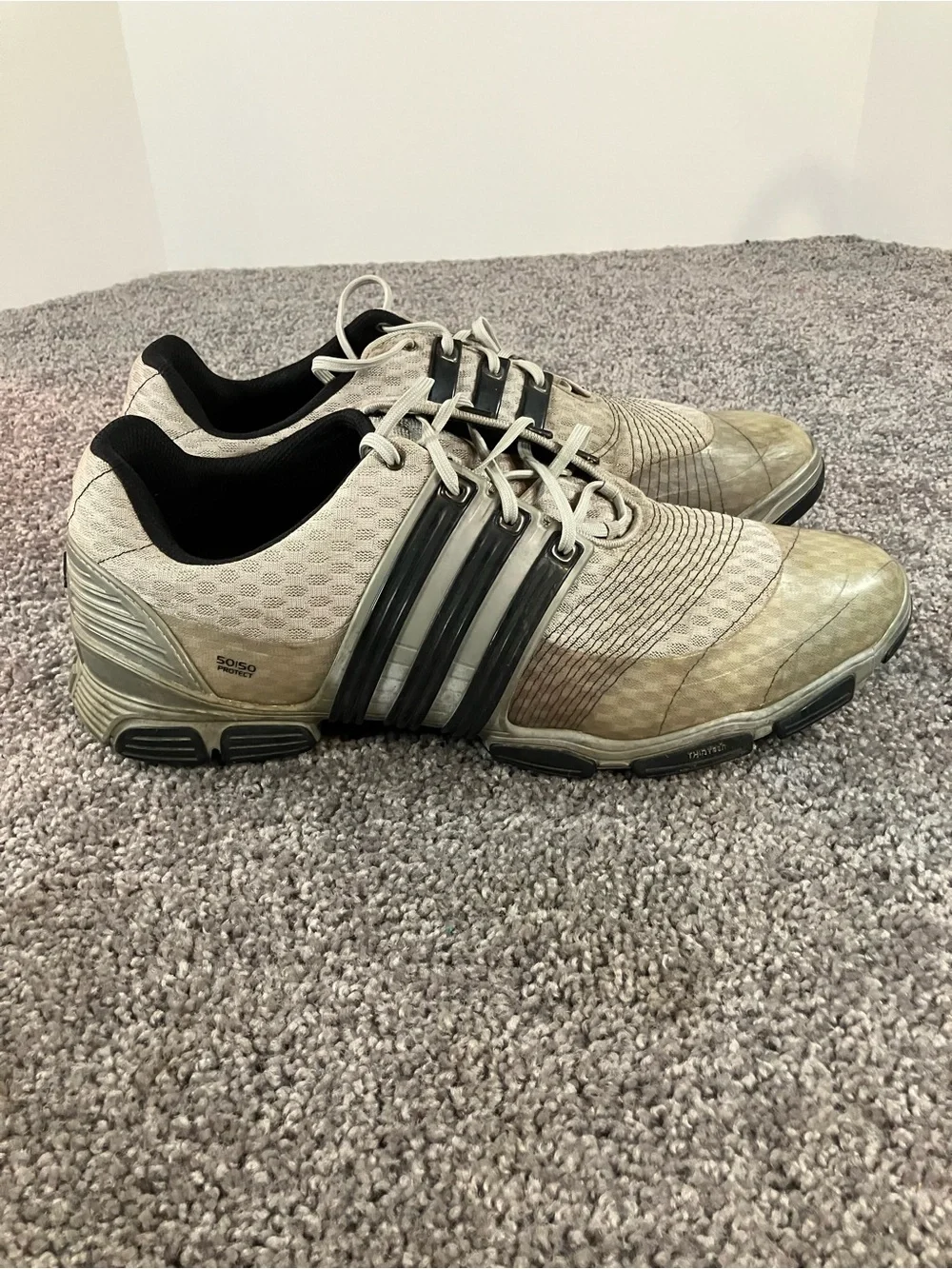 Adidas Tour 360 Gray Black Golf Shoes Mens Size 12